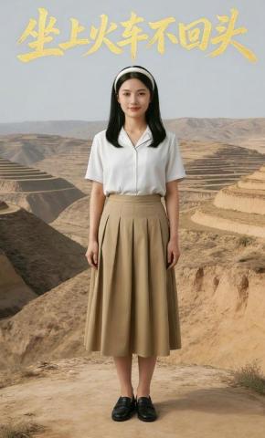 短剧《坐上火车不回头》海报