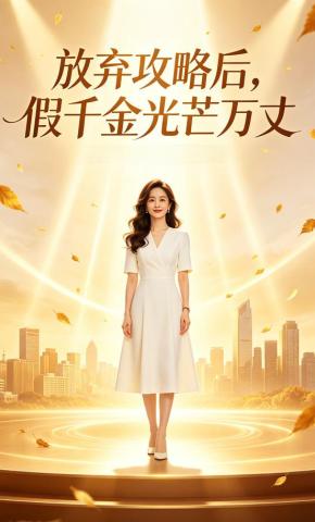 短剧《放弃攻略后，假千金光芒万丈》海报