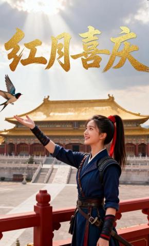 短剧《红月喜庆》海报