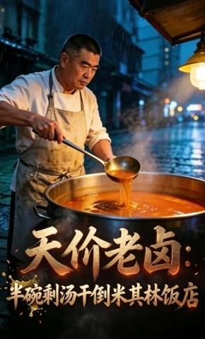 短剧《天价老卤：半碗剩汤干倒米其林饭店》海报