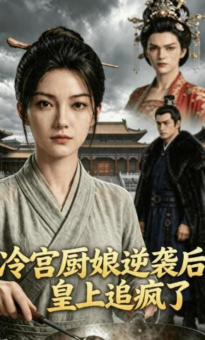 短剧《冷宫厨娘逆袭后，皇上追疯了》海报