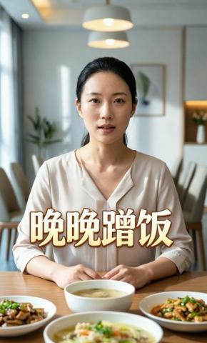 短剧《晚晚蹭饭》海报