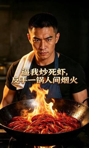 短剧《逼我炒死虾，反手一锅人间烟火》海报