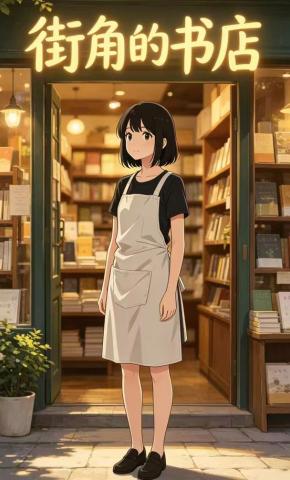 短剧《街角的书店》海报