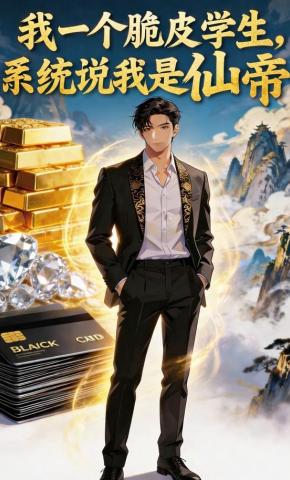 短剧《我一个脆皮学生，系统说我是仙帝》海报
