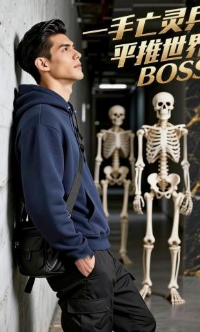 短剧《一手亡灵兵，平推世界BOSS》海报