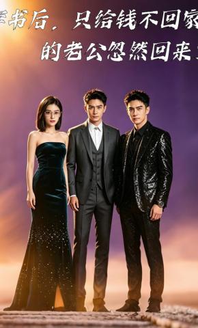 短剧《穿书后，只给钱不回家的老公忽然回来了》海报