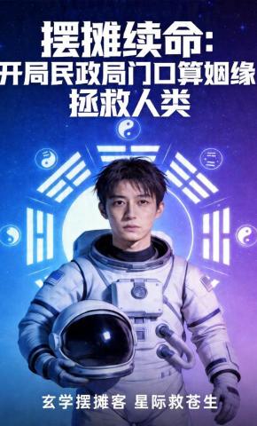 短剧《摆摊续命：开局民政局门口算姻缘，拯救人类》海报