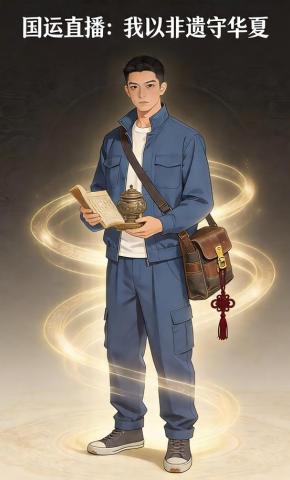 短剧《国运直播：我以非遗守华夏》海报