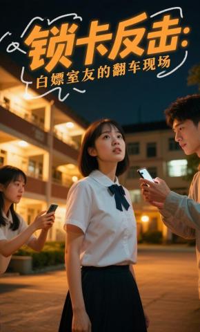 短剧《锁卡反击：白嫖室友的翻车现场》海报