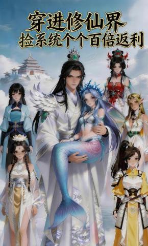 短剧《穿进修仙界捡系统个个百倍返利》海报