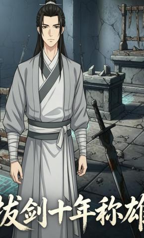 短剧《拔剑十年称雄》海报