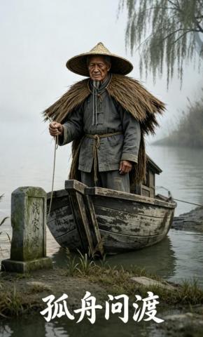 短剧《孤舟问渡》海报