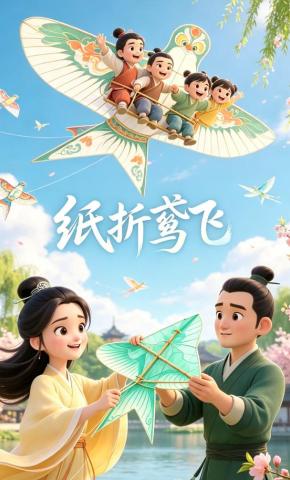 短剧《纸折鸢飞》海报