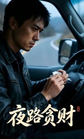 短剧《夜路贪财》海报