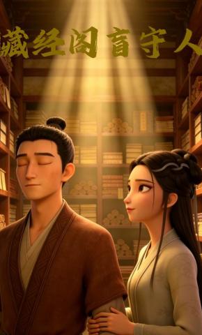 短剧《藏经阁盲守人》海报