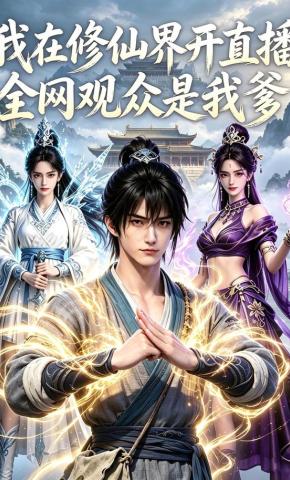 短剧《我在修仙界开直播，全网观众是我爹》海报