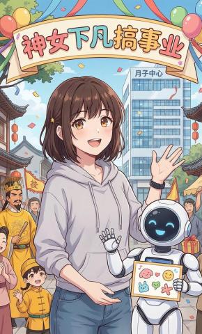 短剧《神女下凡搞事业》海报