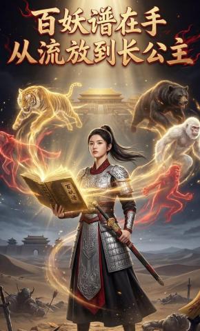 短剧《百妖谱在手，从流放到长公主》海报