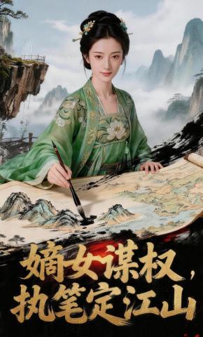 短剧《嫡女谋权，执笔定江山》海报