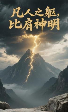 短剧《凡人之躯，比肩神明》海报