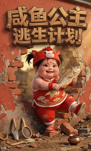 短剧《咸鱼公主逃生计划》海报