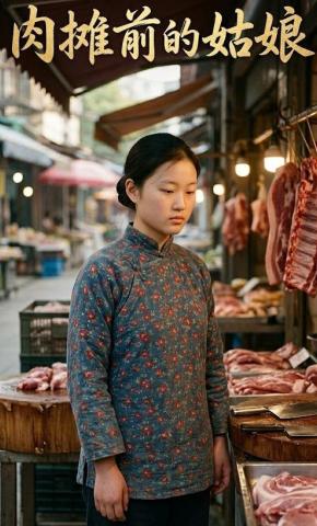 短剧《肉摊前的姑娘》海报