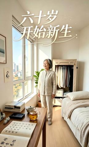 短剧《六十岁开始新生》海报