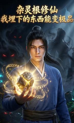 短剧《杂灵根修仙：我埋下的东西能变极品》海报