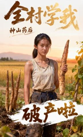 短剧《全村学我种山药后破产啦》海报