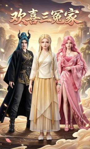 短剧《欢喜三冤家》海报