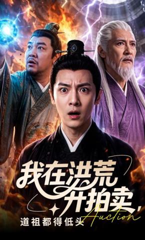短剧《我在洪荒开拍卖，道祖都得低头》海报