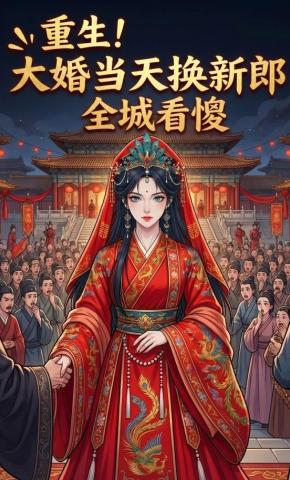 短剧《重生大婚当天换新郎，全城看傻》海报