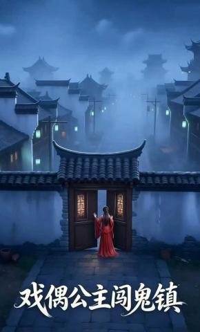 短剧《戏偶公主闯鬼镇》海报
