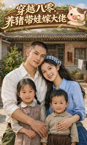短剧《穿越八零，养猪带娃嫁大佬》海报