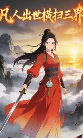 短剧《凡人出世横扫三界》海报