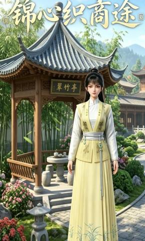 短剧《锦心织商途》海报