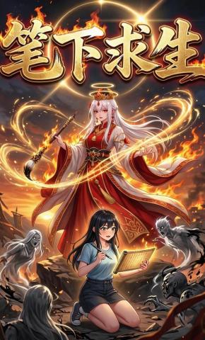 短剧《笔下求生》海报