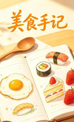 短剧《美食手记》海报