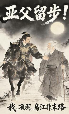 短剧《亚父留步！我，项羽，乌江非末路》海报