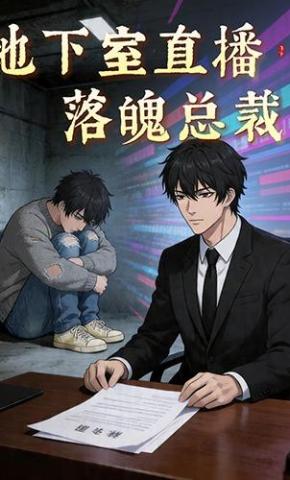 短剧《地下室直播，落魄总裁》海报