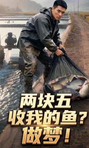 短剧《两块五收我的鱼？做梦！》海报