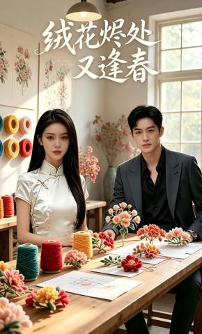 短剧《绒花烬处又逢春》海报