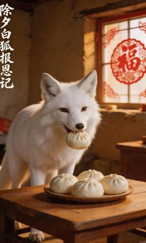 短剧《除夕白狐报恩记》海报