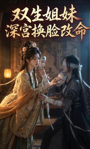 短剧《双生姐妹深宫换脸改命》海报