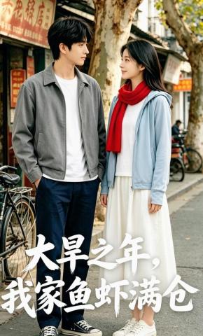 短剧《大旱之年，我家鱼虾满仓》海报