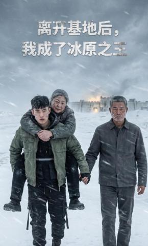 短剧《离开基地后，我成了冰原之王》海报