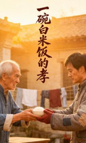短剧《一碗白米饭的孝》海报