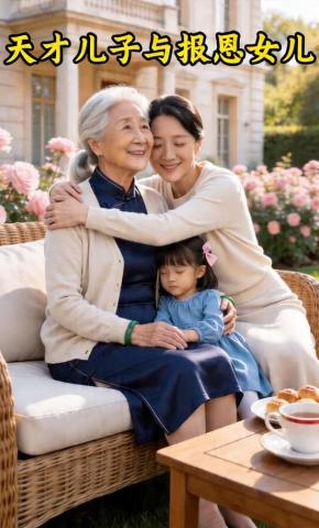 短剧《天才儿子与报恩女儿》海报