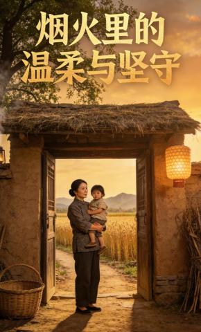 短剧《烟火里的温柔与坚守》海报